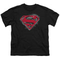 Superman Hardcore Noir Shield Youth/Toddler T-Shirt