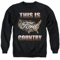 Ford Go Further Orange Camo Crewneck Sweatshirt