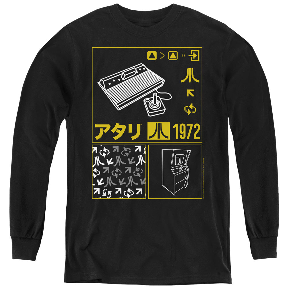 Atari Kanji Squares Youth Long Sleeve T-Shirt