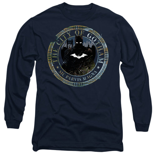 The Batman Gotham Seal Monochrome Long Sleeve T-Shirt