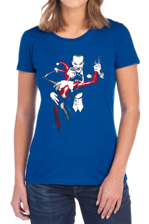Batman Harley And Joker Womens T-Shirt