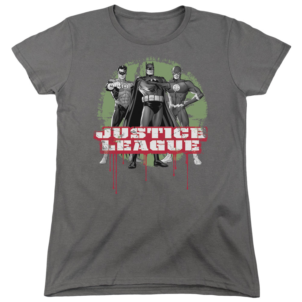 Justice League Jla Trio Womens T-Shirt
