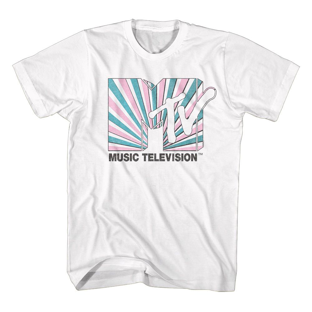 Stripes MTV t-shirt in white
