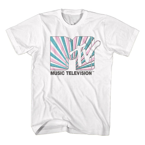 Stripes MTV t-shirt in white