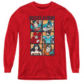 Justice League Rough Panels Youth Long Sleeve T-Shirt