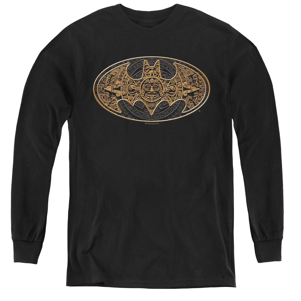 Batman Aztec Bat Logo Youth Long Sleeve T-Shirt