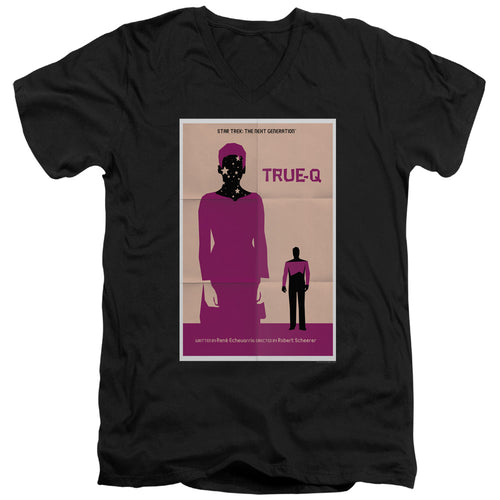 Star Trek True Q Black V-Neck T-Shirt