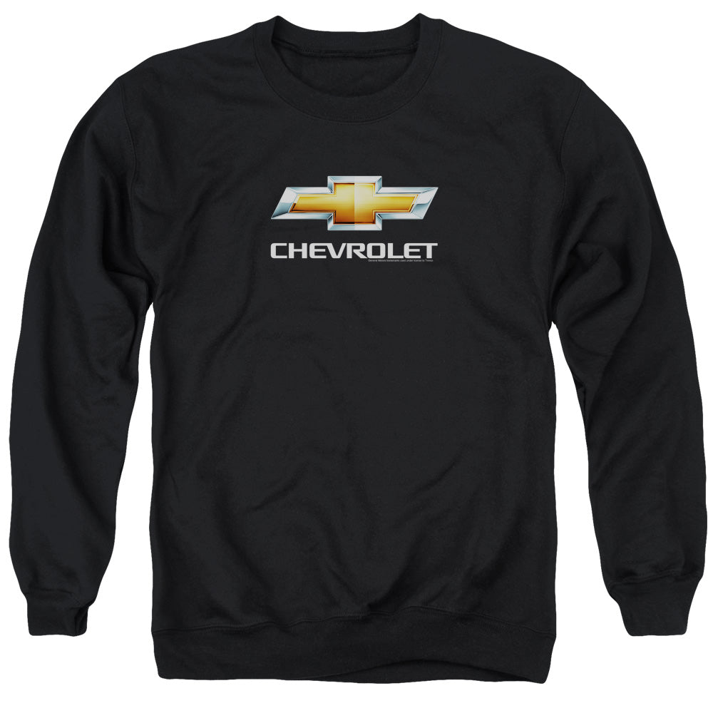 Chevy Bowtie Stacked Black Crewneck Sweatshirt