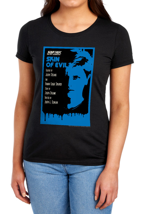 Star Trek Skin of Evil Black Womens T-Shirt