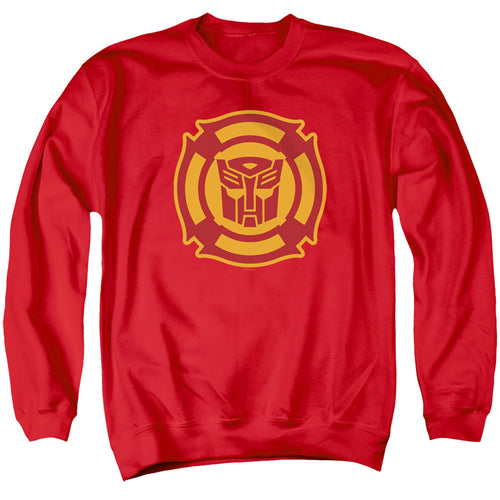 Transformers Rescue Bots Logo Red Crewneck Sweatshirt