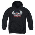 Superman Chrome Wings Shield Youth Hoodie
