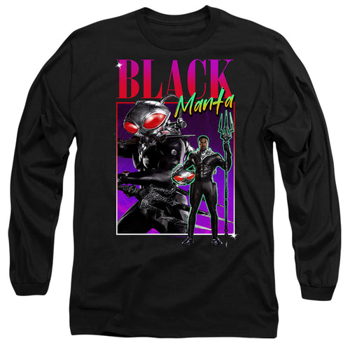 Aquaman 90'S Style Black Manta Long Sleeve T-Shirt