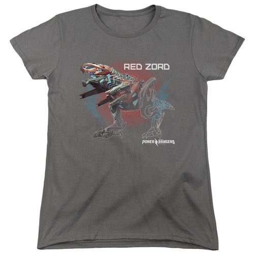 Mighty Morphin Power Rangers: The Movie Red Zord Womens T-Shirt