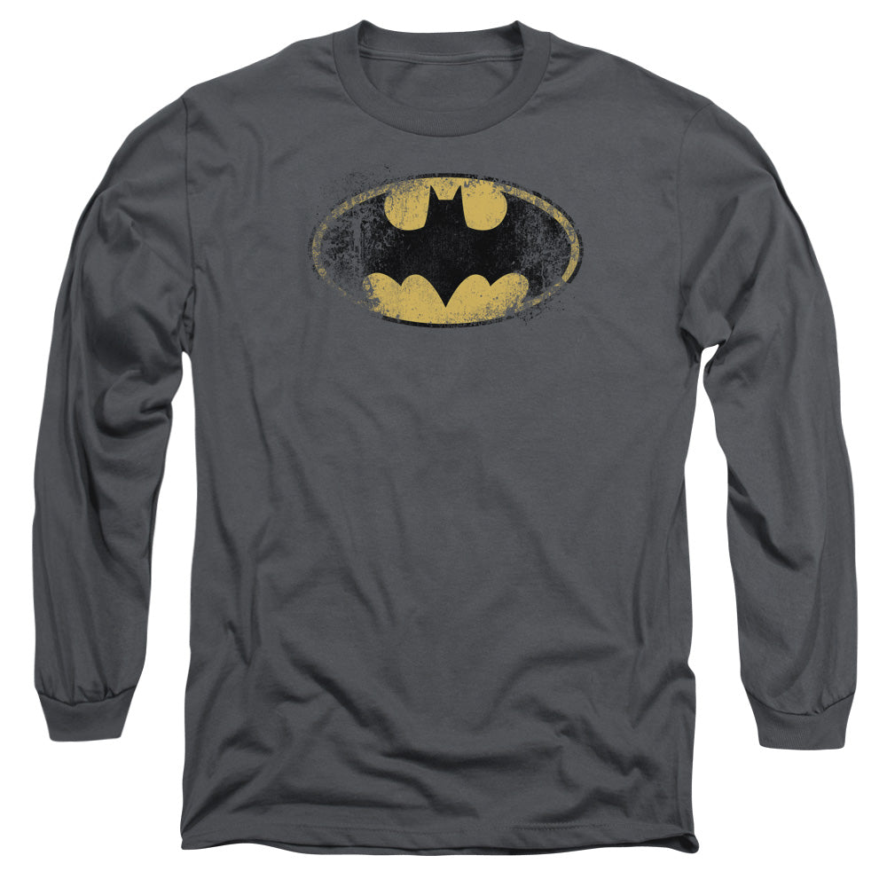 Batman Destroyed Logo Long Sleeve T-Shirt
