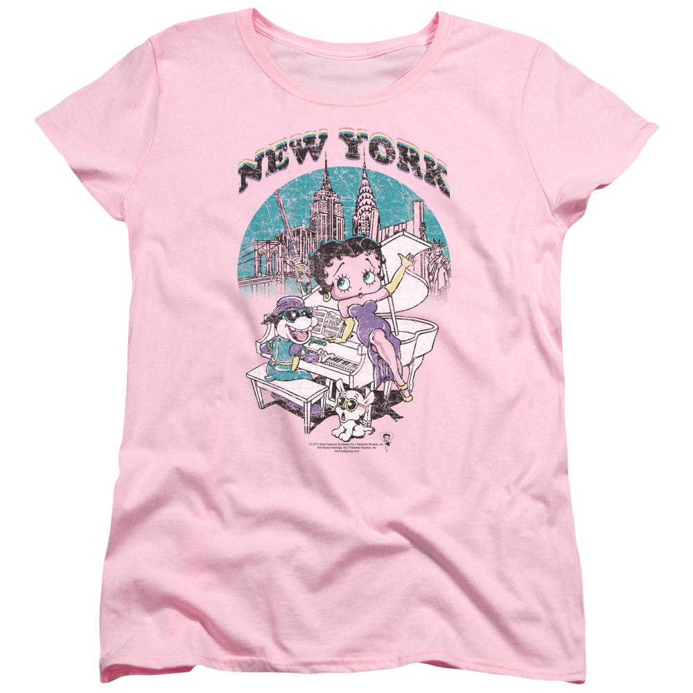 Betty Boop Singing in NY Womens T-Shirt