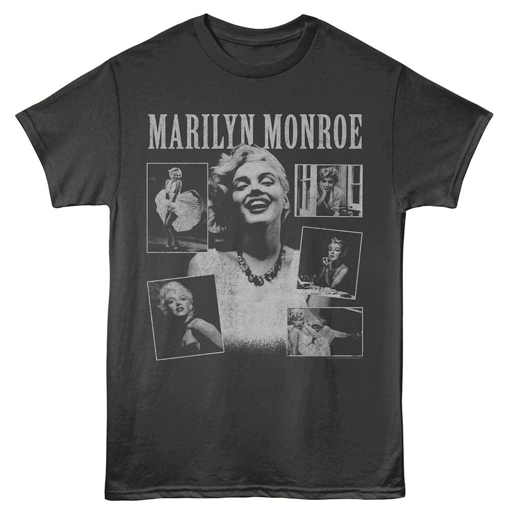 Collage Marilyn Monroe t-shirt in smoke gray