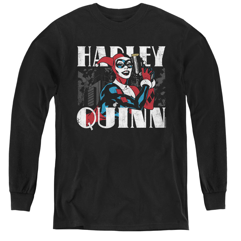 Batman Harley Bold Youth Long Sleeve T-Shirt