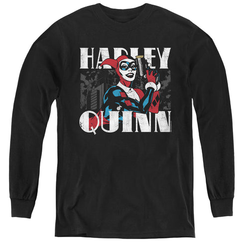 Batman Harley Bold Youth Long Sleeve T-Shirt