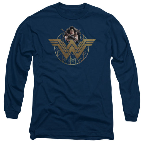Wonder Woman (2017) Power Stance and Emblem Long Sleeve T-Shirt