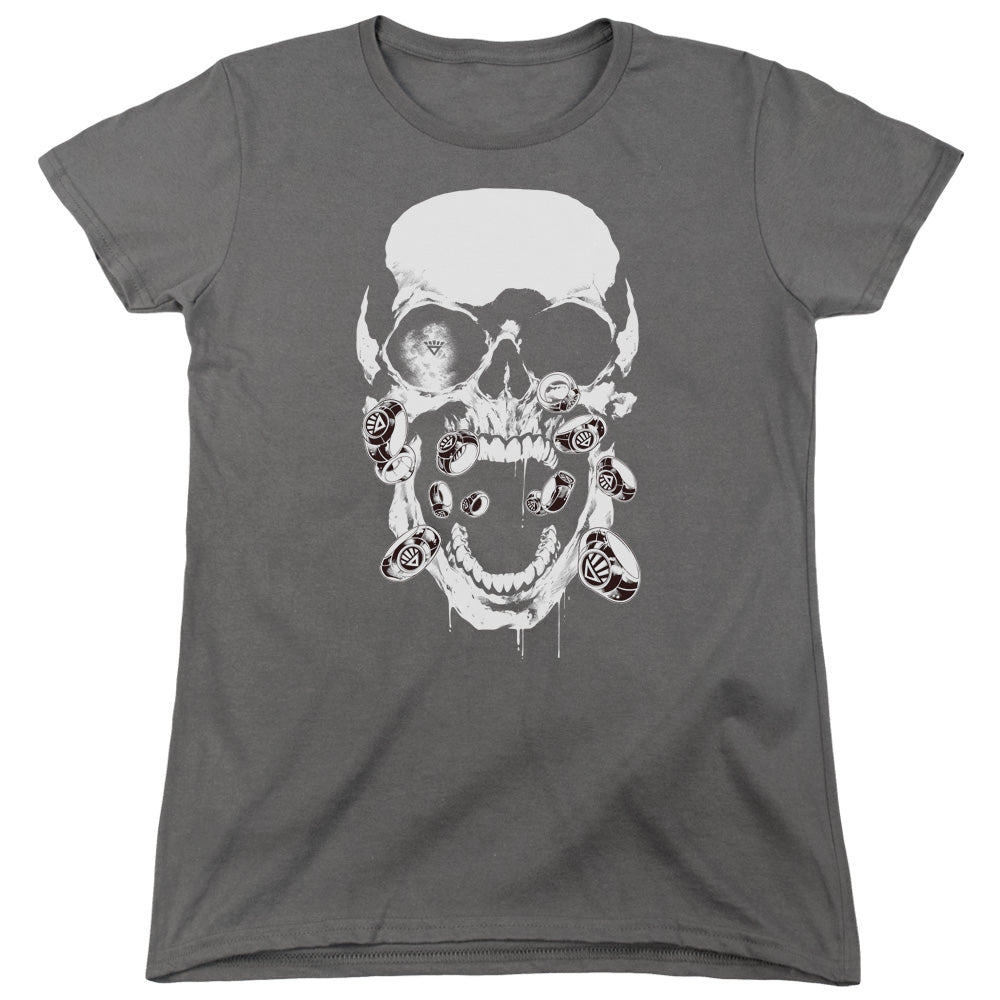 Green Lantern Black Lantern Skull Womens T-Shirt