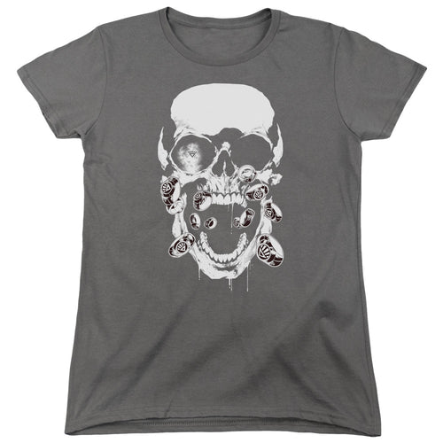 Green Lantern Black Lantern Skull Womens T-Shirt
