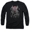 Justice League Shades Of Gray Long Sleeve T-Shirt