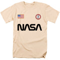 NASA Worm Logo and Flag Cream T-Shirt