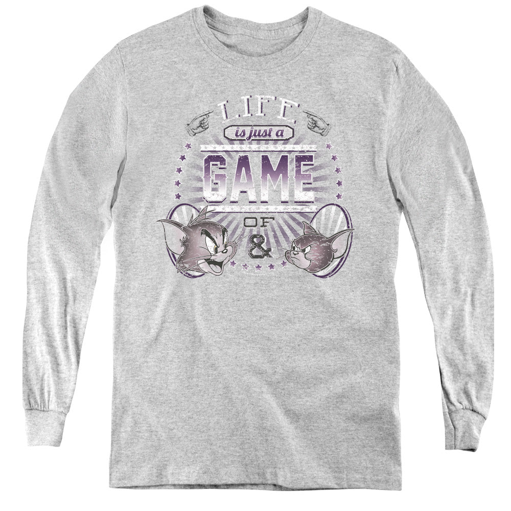 Tom and Jerry Life Is a Game Youth Long Sleeve T-Shirt