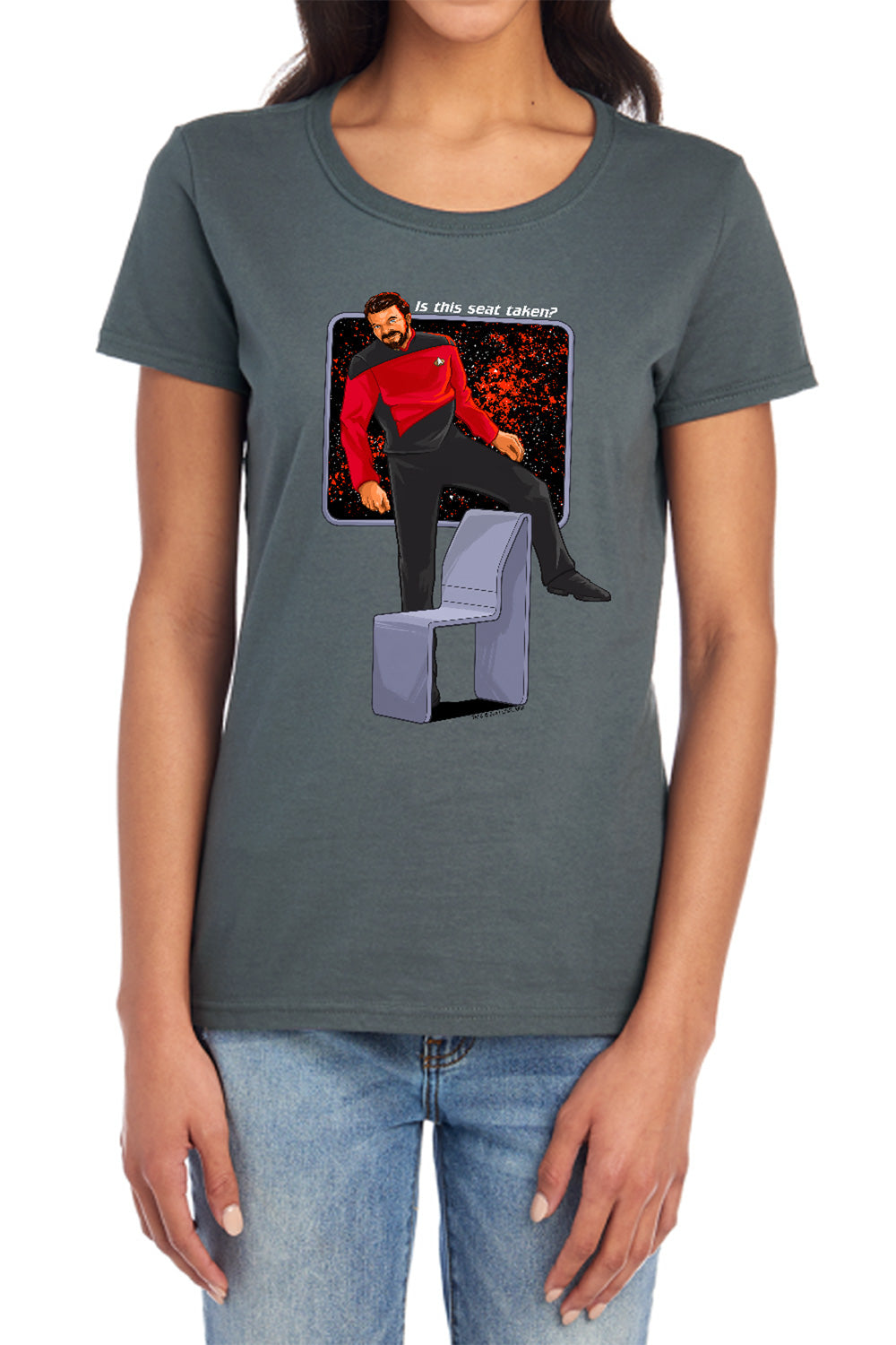 Star Trek Riker Is This Seat Taken Womens T-Shirt