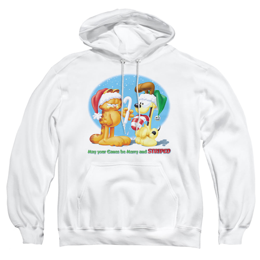 Garfield Merry And Striped Pullover Hoodie