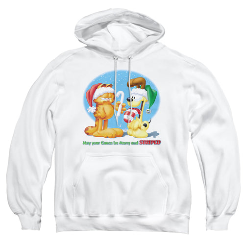 Garfield Merry And Striped Pullover Hoodie