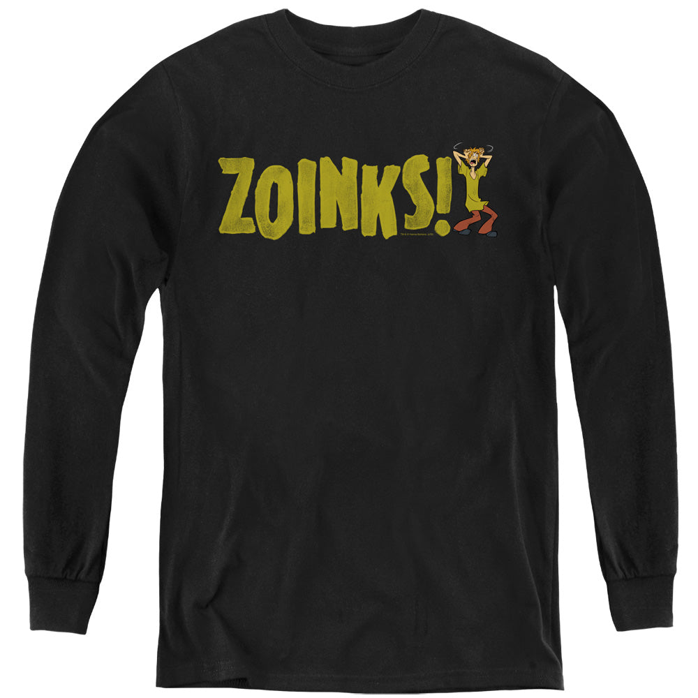 Scooby-Doo Zoinks Lettering Youth Long Sleeve T-Shirt