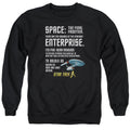 Star Trek The Final Frontier Monologue Crewneck Sweatshirt