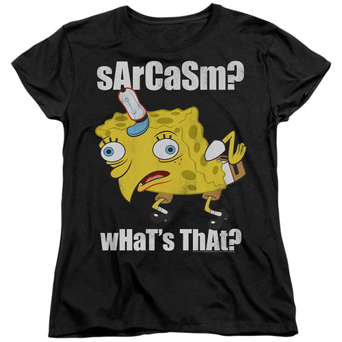 Spongebob Squarepants Sarcasm Meme Womens T-Shirt