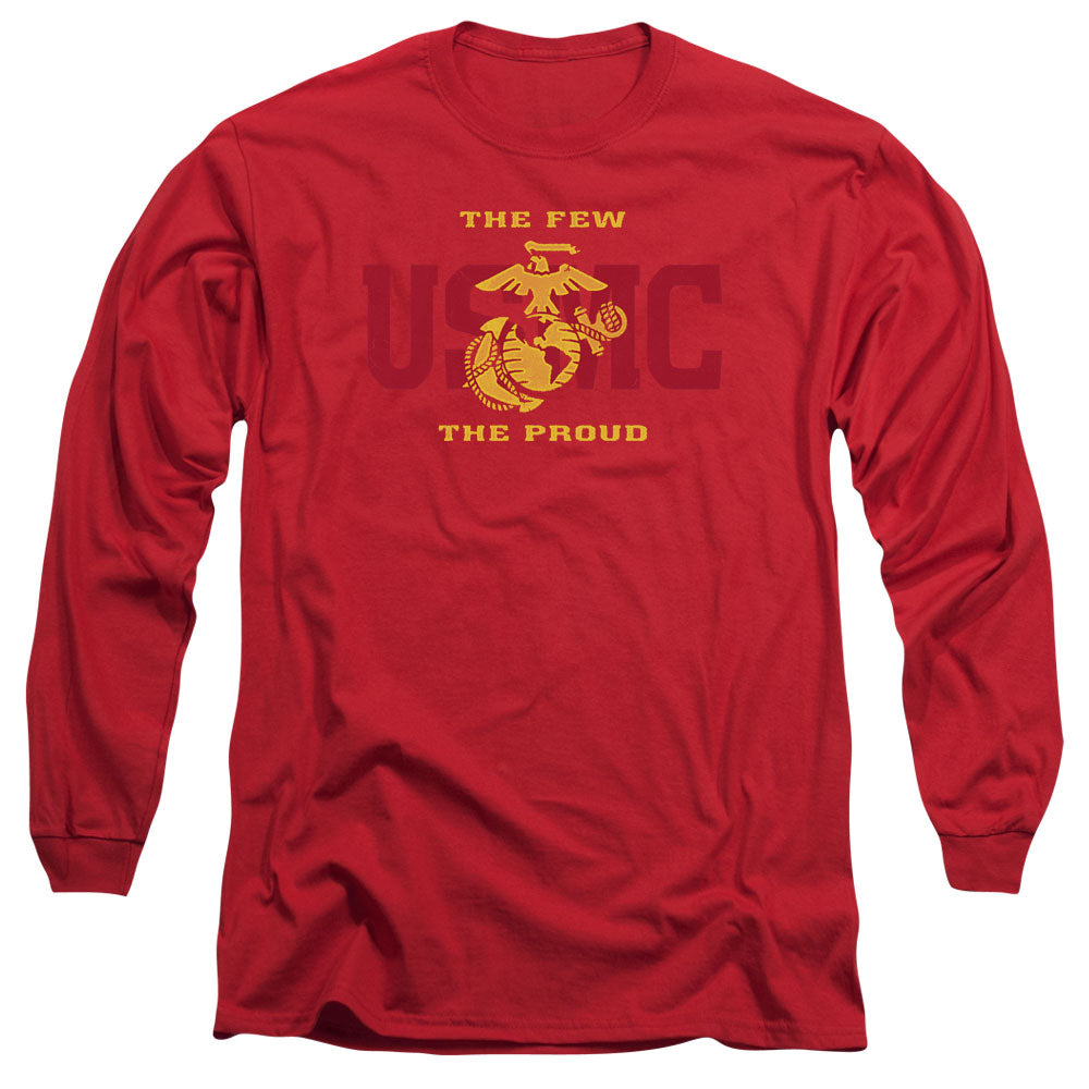 U.S. Marine Corps Split Tag Red Long Sleeve T-Shirt