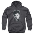 Elvis Presley Grey Portrait Youth Hoodie