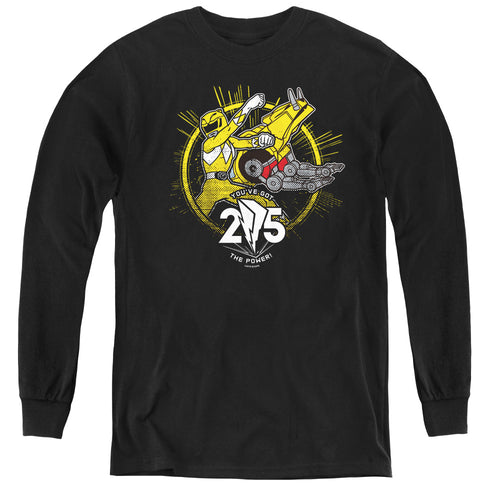 Mighty Morphin Power Rangers Yellow 25 Youth Long Sleeve T-Shirt