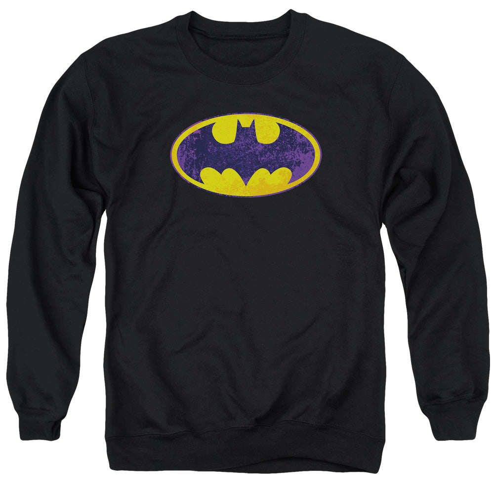 Batman Bm Neon Distress Logo Crewneck Sweatshirt