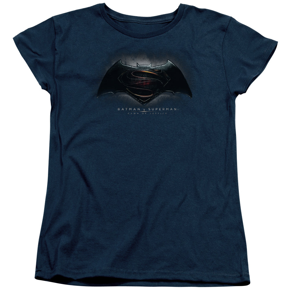 Batman v Superman Logo Womens T-Shirt