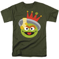 Sesame Street Christmas Nutcracker Oscar the Grouch Military Green T-Shirt