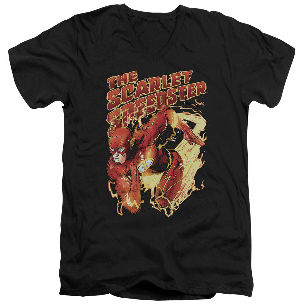 Justice League Scarlet Speedster V-Neck T-Shirt