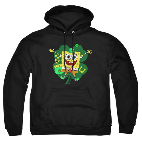 Spongebob Squarepants St. Patrick's Day Spongey Four Leaf Clover Pullover Hoodie