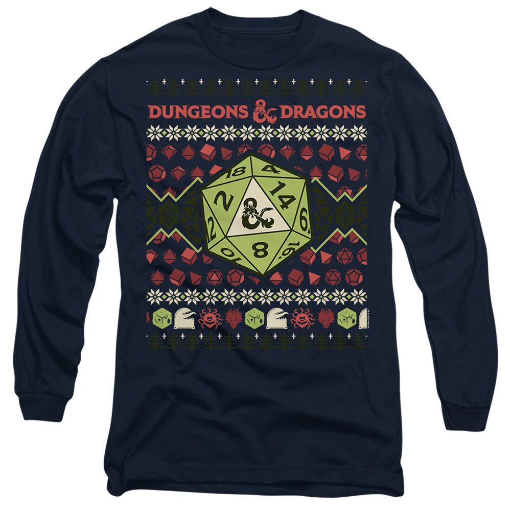 Dungeons & Dragons 20-sided Dice Ugly Christmas Long Sleeve T-Shirt