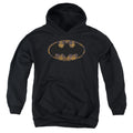 Batman Torn Plaid Logo Youth Hoodie