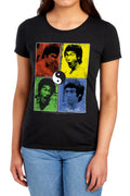 Bruce Lee Enter Color Block Womens T-Shirt