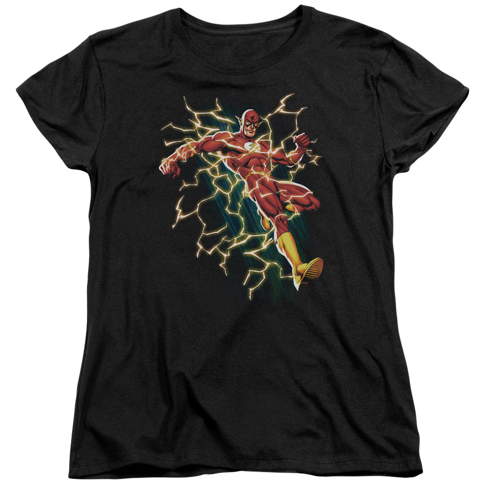 Justice League Flash Symbol Knockout Womens T-Shirt
