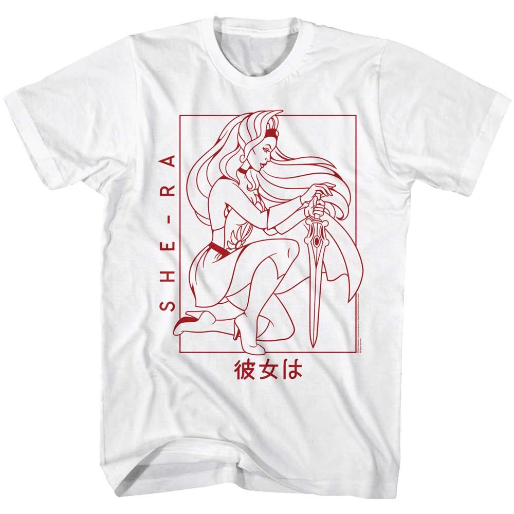 Kanji She-Ra Masters of the Universe t-shirt in white