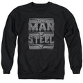 Superman Steel Text Crewneck Sweatshirt
