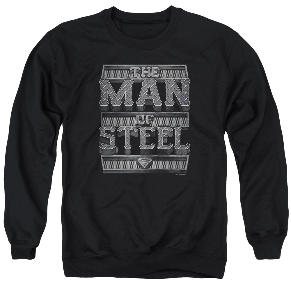 Superman Steel Text Crewneck Sweatshirt