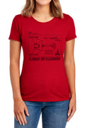 Star Trek Klingon D7 Diagram Womens T-Shirt